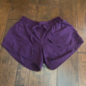 Lululemon purple drawstring shorts